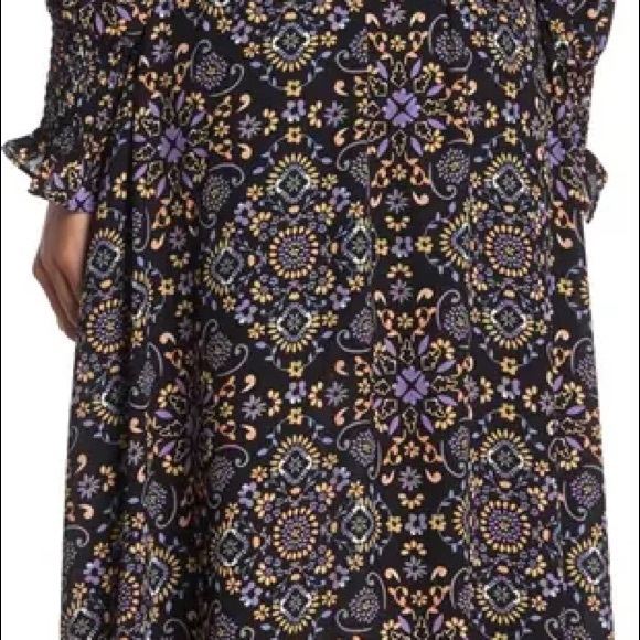 Nanette Nanette Lepore Smock Neck Long Sleeve Midi Dress NWT - Picture 5 of 15